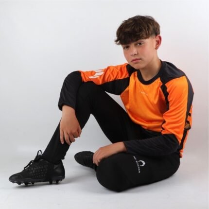 Tenue de gardien de but orange océan profond pour garçons