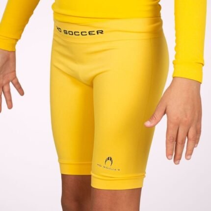 Legging thermique court jaune enfant